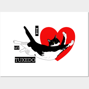 I love my Cute Tuxedo Cat Copyright TeAnne Posters and Art